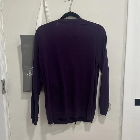 Talbots dark purple XL Cardigan great for cool nights - Picture 2 of 7